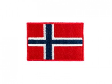 Strykemerke norsk flagg - 40 x 60 mm