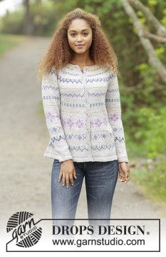 Candy Lane Cardigan by DROPS Design