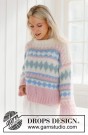 231-60 Berries and Cream Sweater by DROPS Design thumbnail