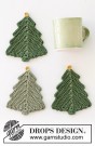 0-1559 Christmas Tree Coasters by DROPS Design thumbnail