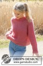 235-8 Cranberry Kiss Sweater by DROPS Design thumbnail