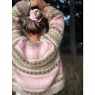 IR 02-05F - Hanami genser raglan - beige - Påfugl - strikkepakke thumbnail