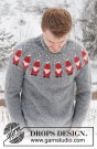 224-5 - Genser med julenisser - herre - strikkepakke thumbnail