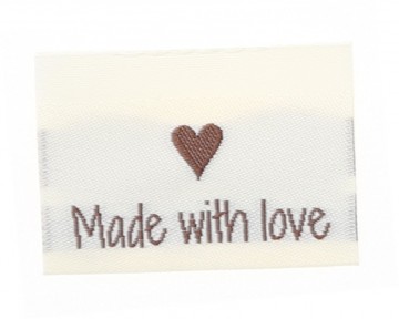 10 merkelapper - Made with love - 1 hjerte