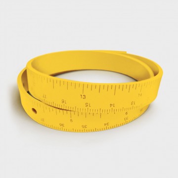 Wrist Ruler armbånd - silikon - gul