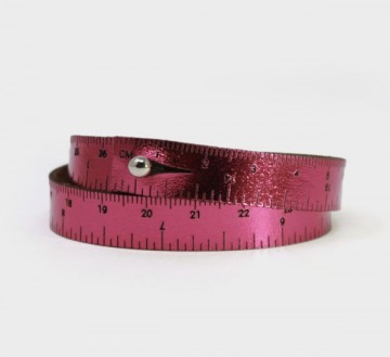 Wrist Ruler armbånd - hot pink metallic