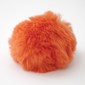 Dusk i fuskepels med trykknapp - oransje - 8 cm