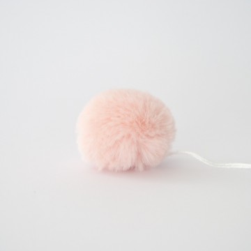Minidusk i fuskepels - lys rosa - 3 cm