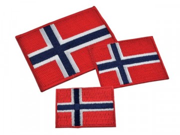 Strykemerke norsk flagg - 25 x 35 mm