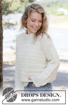 263-1 - White Echo Sweater - strikkepakke