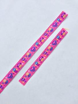 Bånd med ugler - rosa