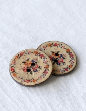 Kokosknapp med blomsterkrans 30 mm (DSA)