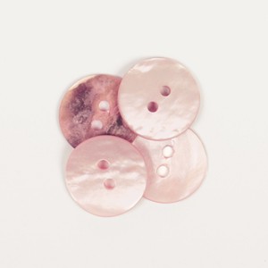 DROPS Perlemor rund lys rosa - 15 mm