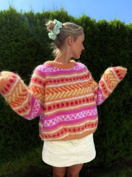 IR 02-08A - Hanami genser raglan - honey dew - Fnugg - strikkepakke