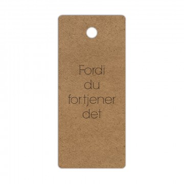 Merkelapper i papp - natur - Fordi du fortjener det