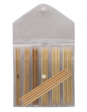 Bamboo strømpepinnesett - 15 cm