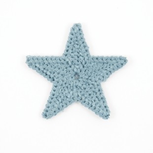 Tekstillapp stjerne liten blå