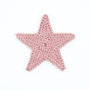 Tekstillapp stjerne liten rosa