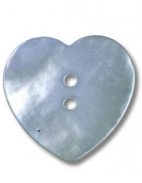 Perlemorknapp hjerte babyblå 15 mm (DSA)