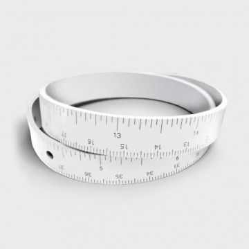 Wrist Ruler armbånd - silikon - hvit