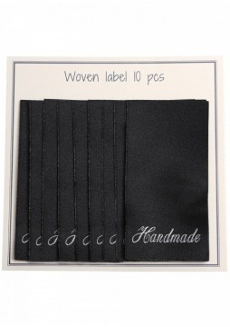 10 merkelapper - Handmade - svart - 3,2 cm