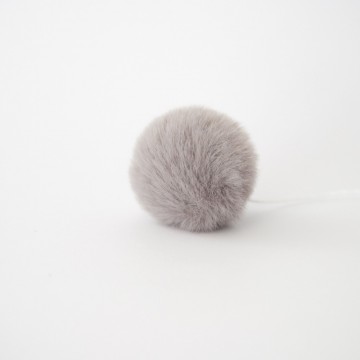 Minidusk i fuskepels - grå - 3 cm