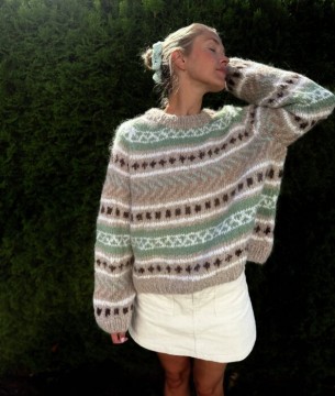 IR 02-08D - Hanami genser raglan - sand - Fnugg - strikkepakke