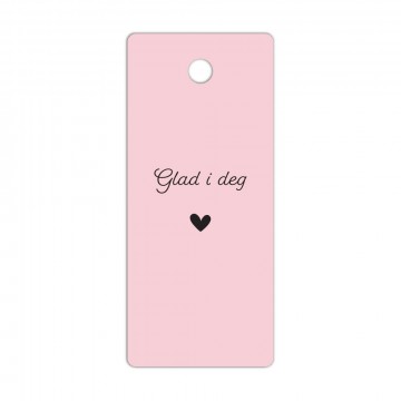 Merkelapper i papp - Glad i deg