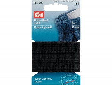 Prym Elastisk strikk – Soft – 40 mm sort