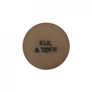 Knapp - Kul & tøff - brun - 15 mm